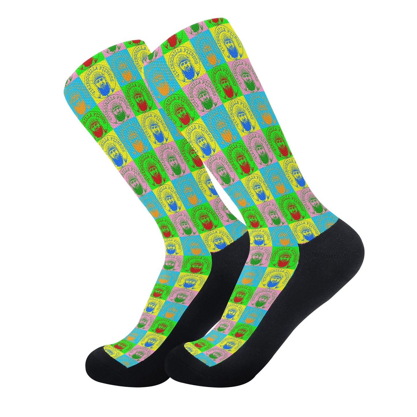 00 Vikingorilla Fitness Pop-art Crew Socks