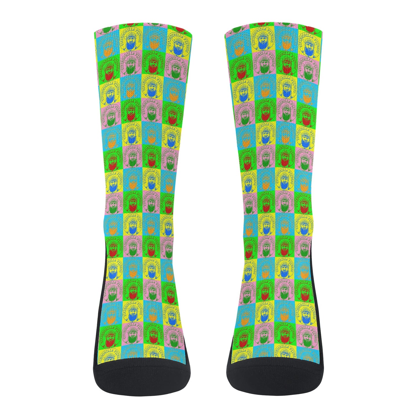 00 Vikingorilla Fitness Pop-art Crew Socks