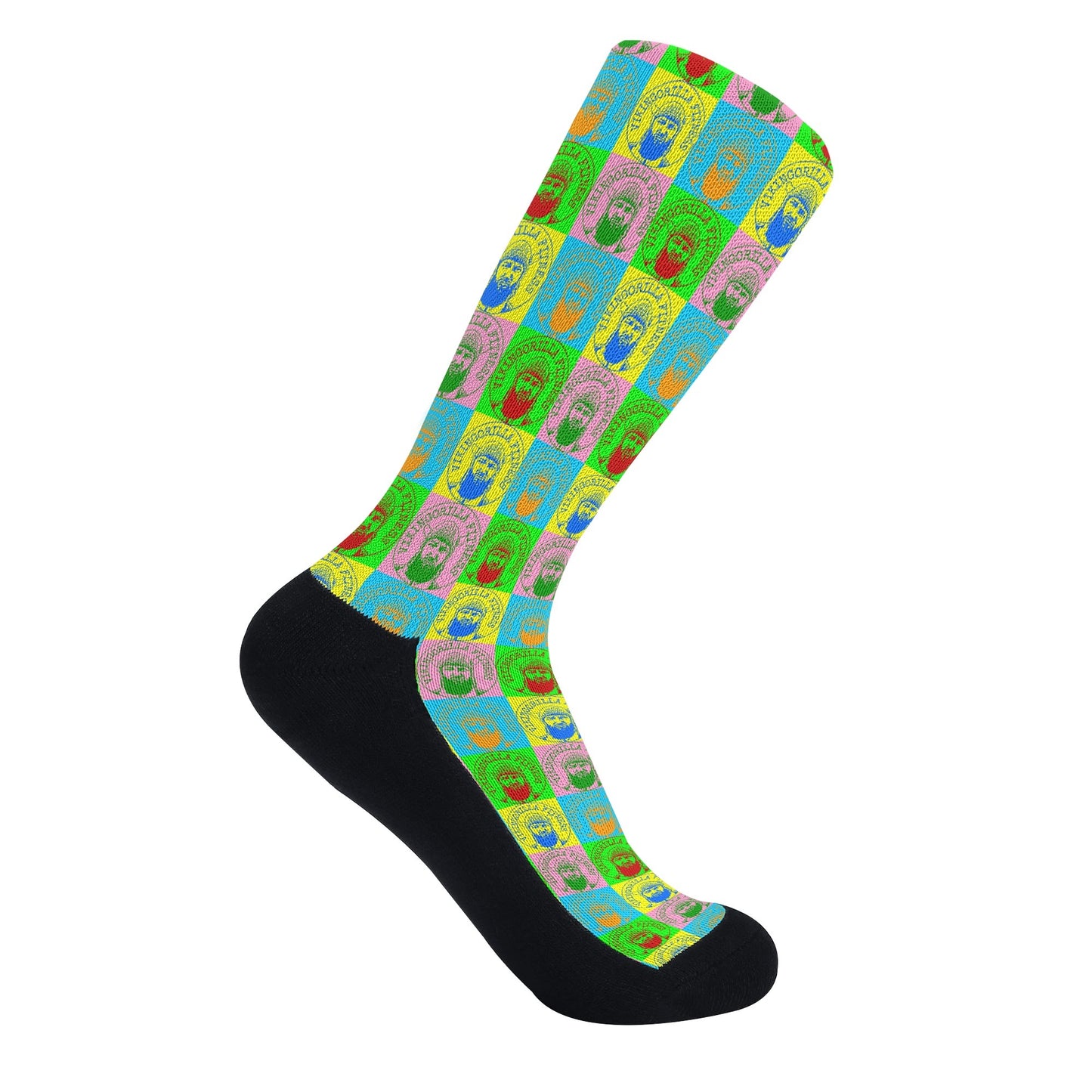 00 Vikingorilla Fitness Pop-art Crew Socks