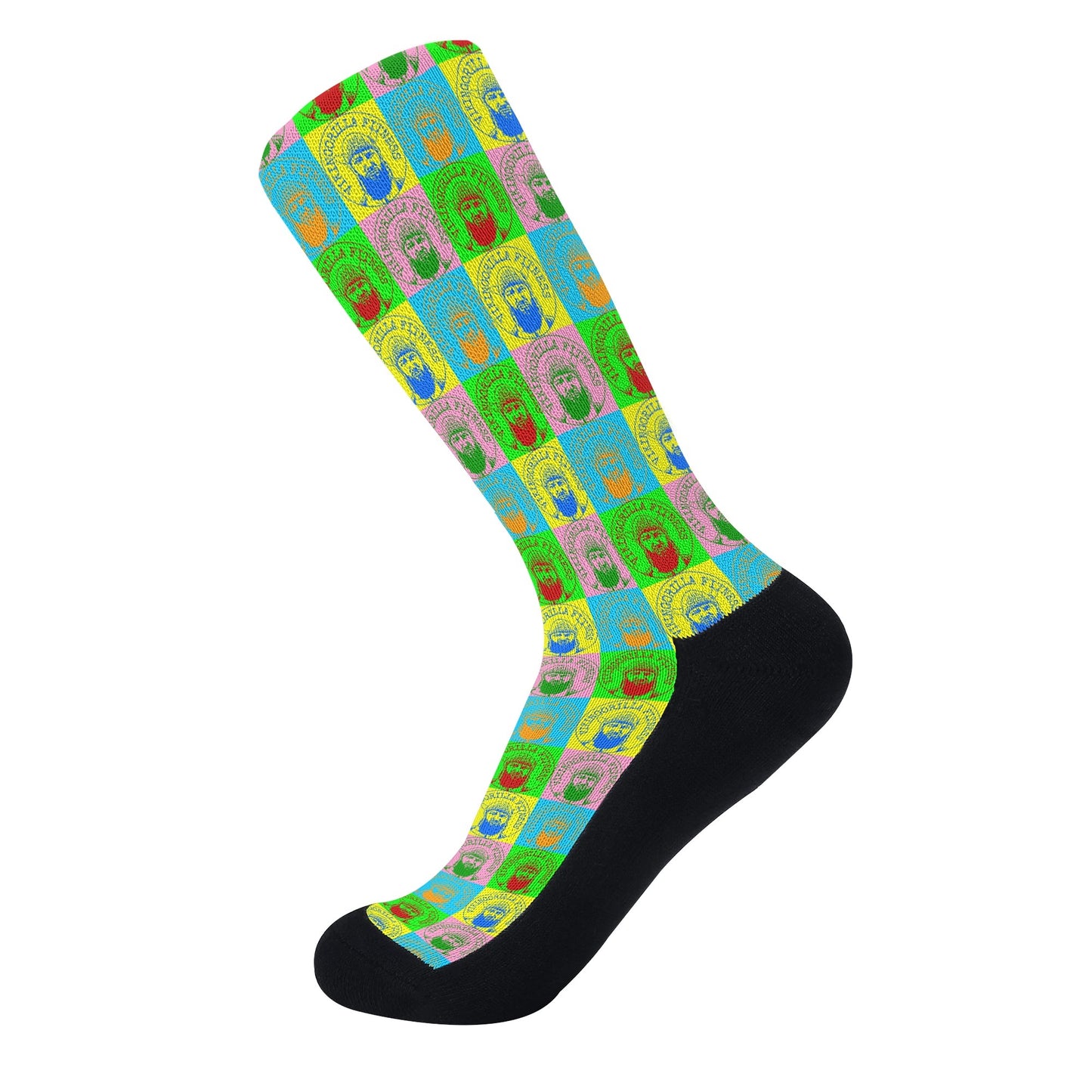 00 Vikingorilla Fitness Pop-art Crew Socks