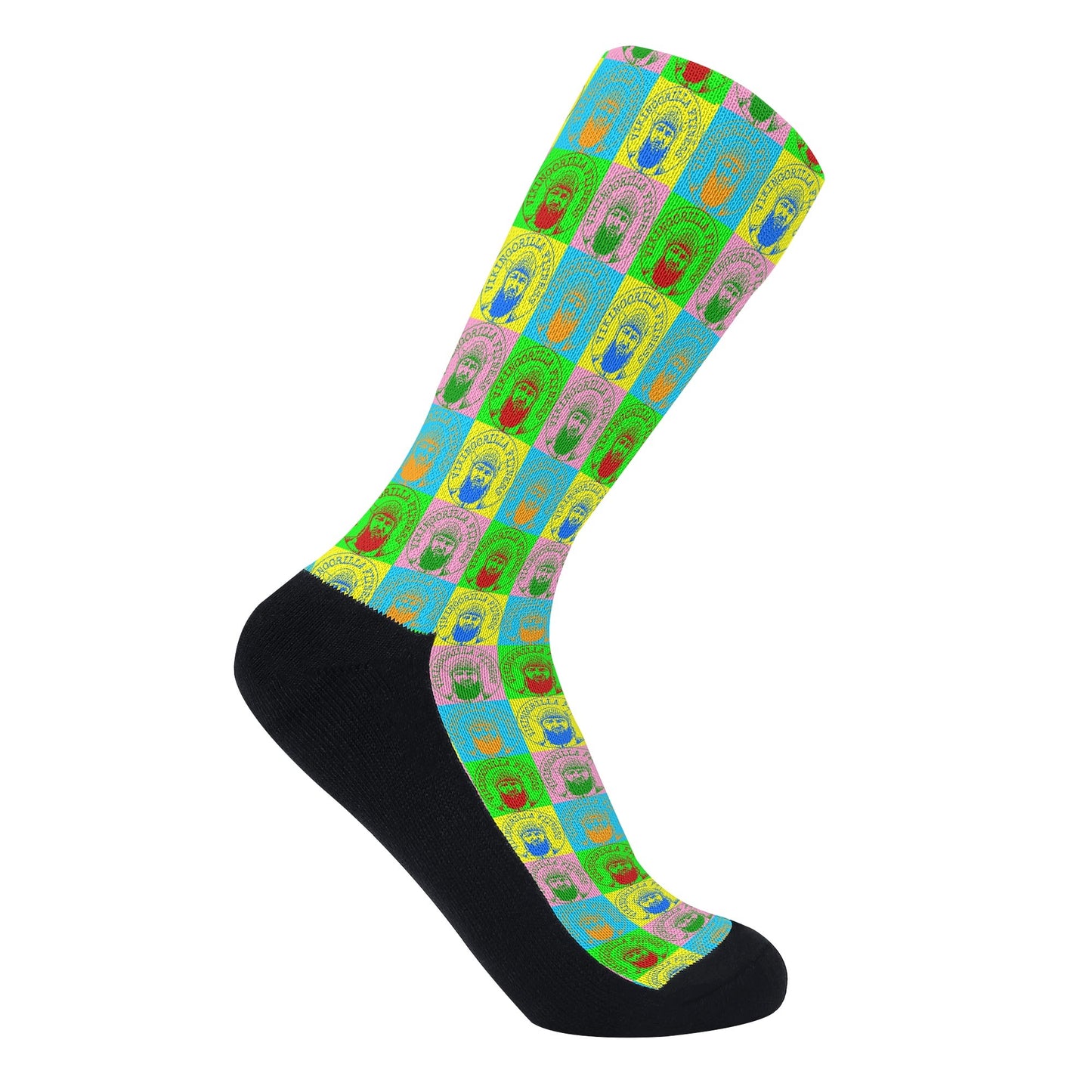 00 Vikingorilla Fitness Pop-art Crew Socks