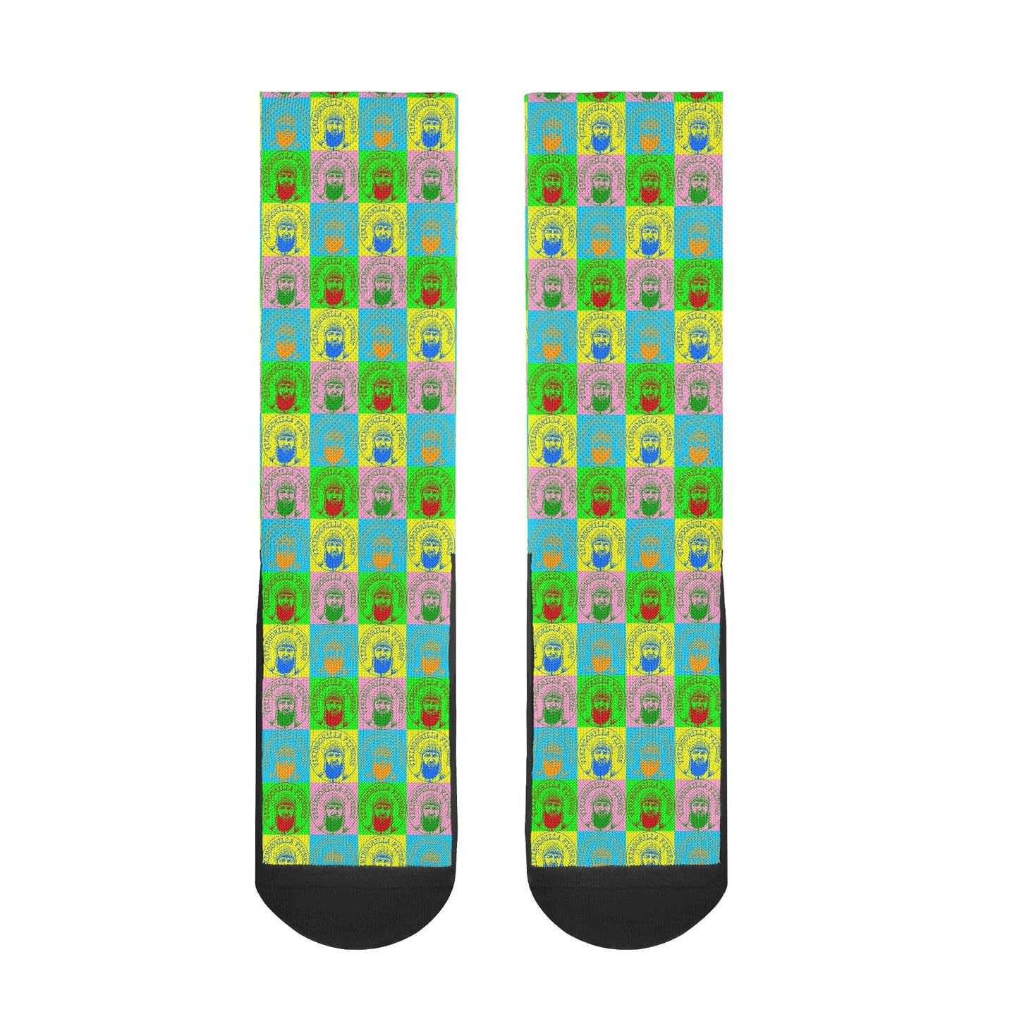 00 Vikingorilla Fitness Pop-art Crew Socks