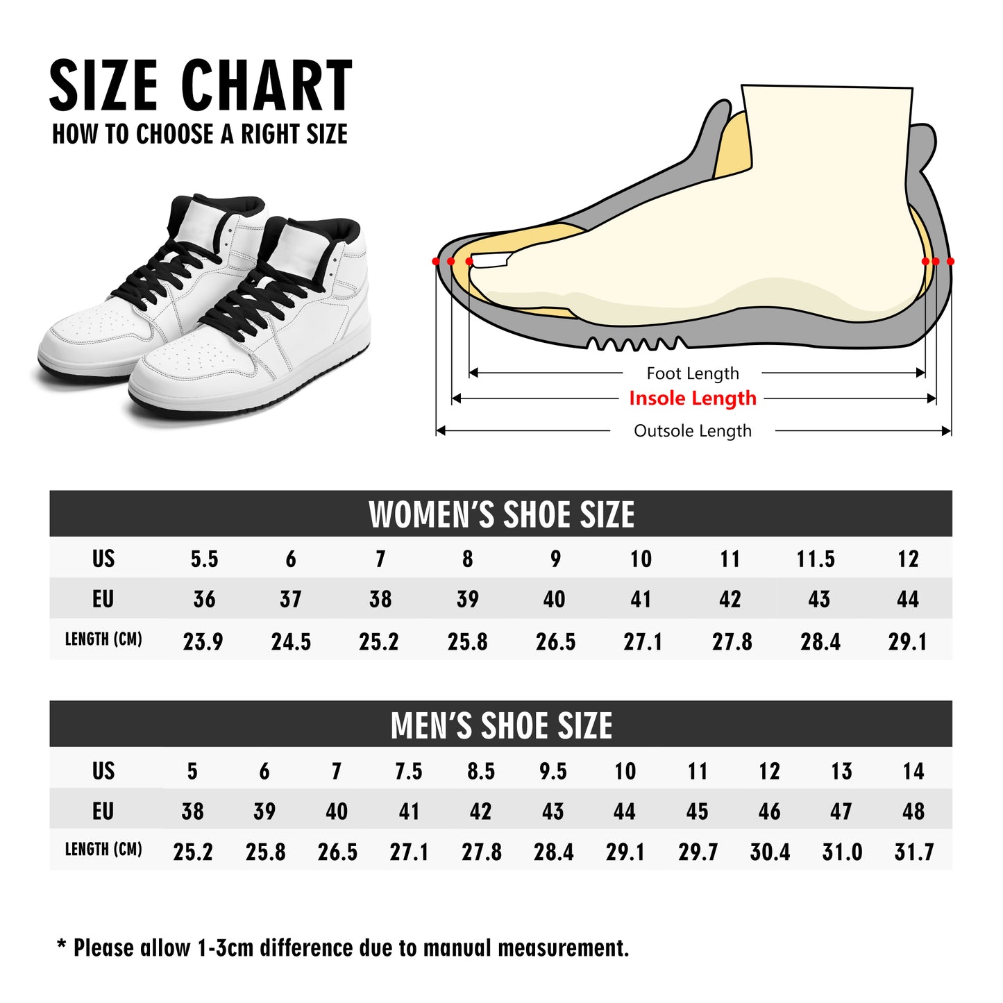 00 High Top Sneakers - choose your colours!
