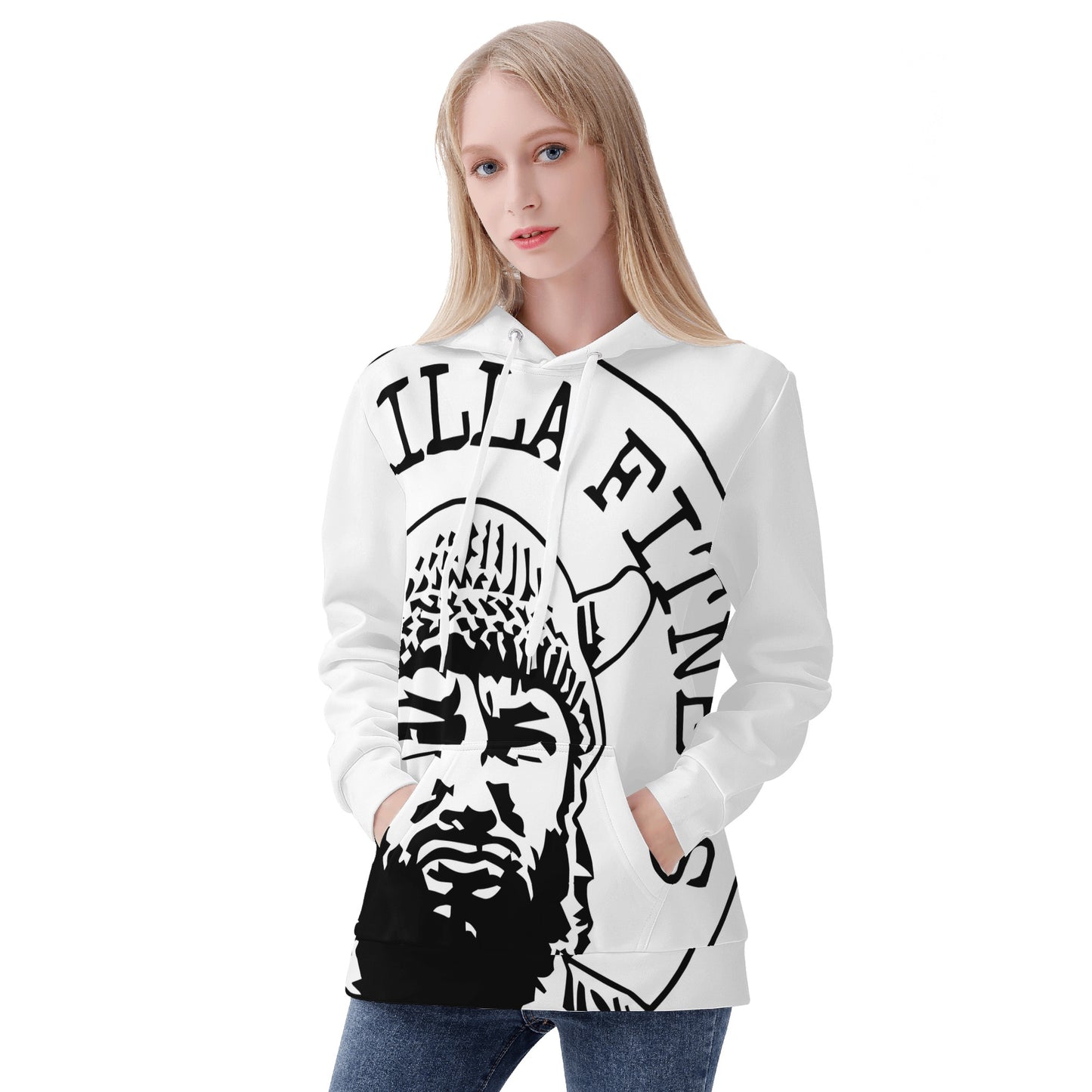 Hoodies - Women's Oversize print Vikingorilla Fitness Hoodie