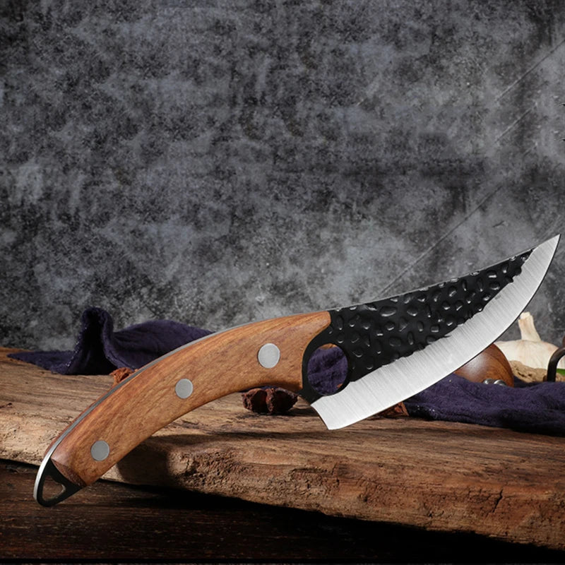 2024 Thurisaz - “the thorn” - curved handle kitchen knife