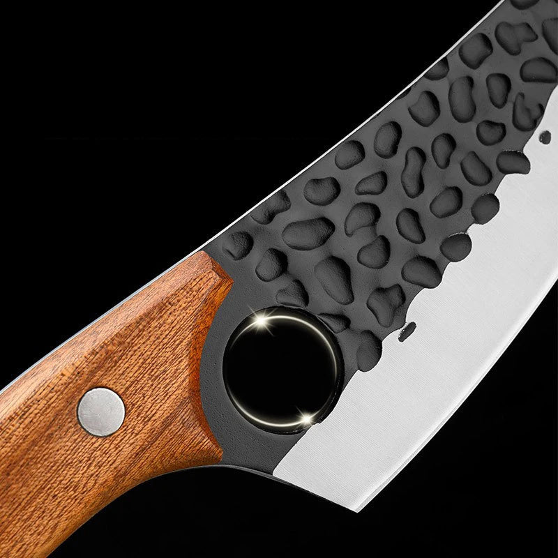 2024 Thurisaz - “the thorn” - curved handle kitchen knife