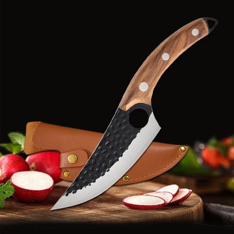 2024 Thurisaz - “the thorn” - curved handle kitchen knife