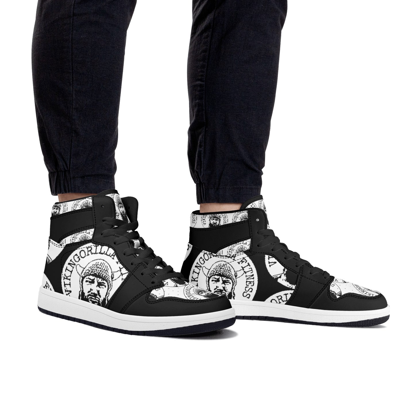 Shoes Mens High Top Leather Sneakers