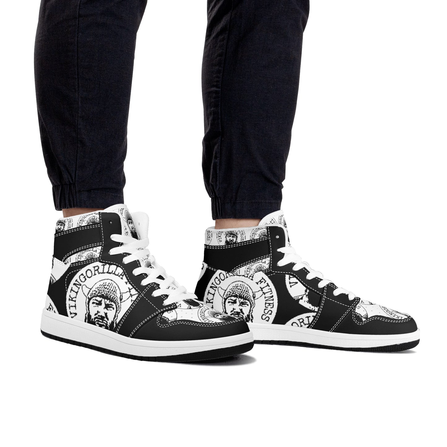 Shoes Mens High Top Leather Sneakers